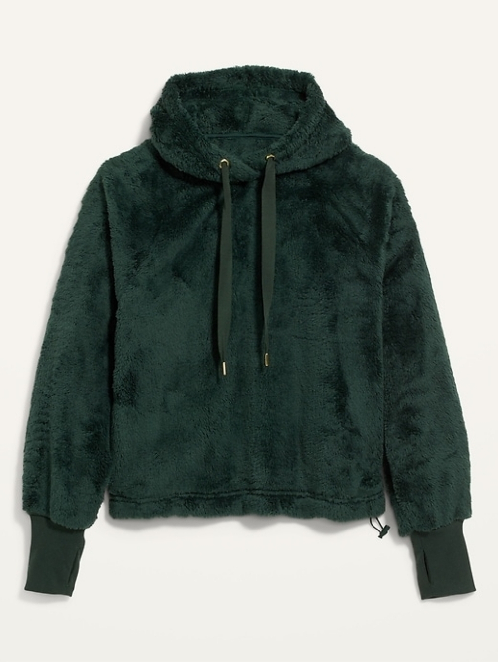 Old Navy Green Hooded Sherpa Sweatshirt